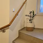 Rundstab Handlauf mit Eckverbindung aus Eiche auf Edelstahlstützen